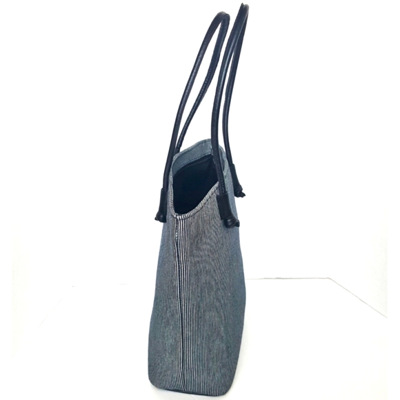 Tote Bag Jeans Texture and leather - Picture 2 of 4